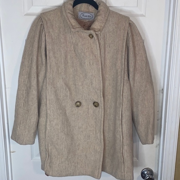 Vintage Freddi-Gail Medium Length Wool Coat Union Made Size S/M - Picture 1 of 8